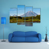 Landscape of blue sky, volcano Koryaksy and river Avacha on Kamchatka, Russia multi panel canvas wall art