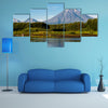 Landscape of blue sky, volcano Koryaksy and river Avacha on Kamchatka, Russia multi panel canvas wall art