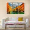 Overcast landscape of Konitsa Bridge Greece Multi Panel Canvas Wall Art