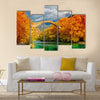 Overcast landscape of Konitsa Bridge Greece Multi Panel Canvas Wall Art