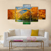 Overcast landscape of Konitsa Bridge Greece Multi Panel Canvas Wall Art