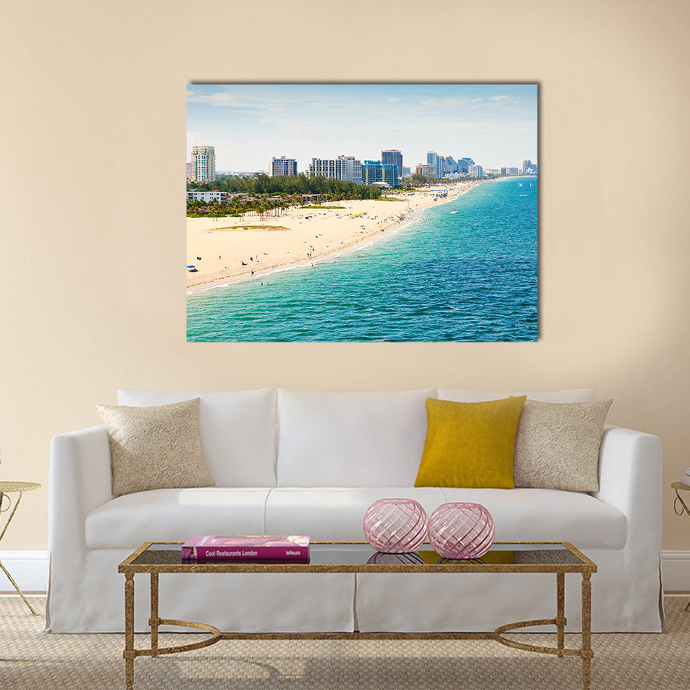 Aerial view of Fort Lauderdale Beach multi panel canvas wall art