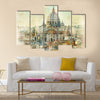 St Pietro, Vatican - artwork in painting style Multi panel canvas wall art