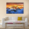 Evening colored view of Everest from Kala Patthar Multi panel canvas wall art