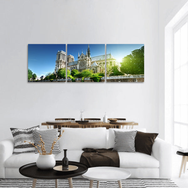 Notre Dame Paris, France panoramic canvas wall art