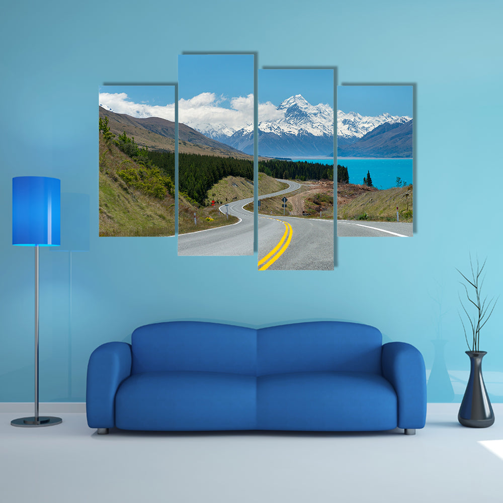 Mt. Cook In South Island New Zealand Multi Panel Canvas Wall Art