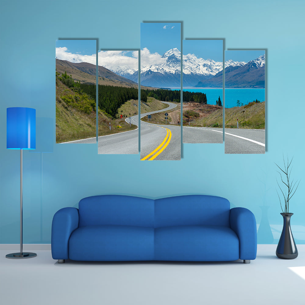 Mt. Cook In South Island New Zealand Multi Panel Canvas Wall Art