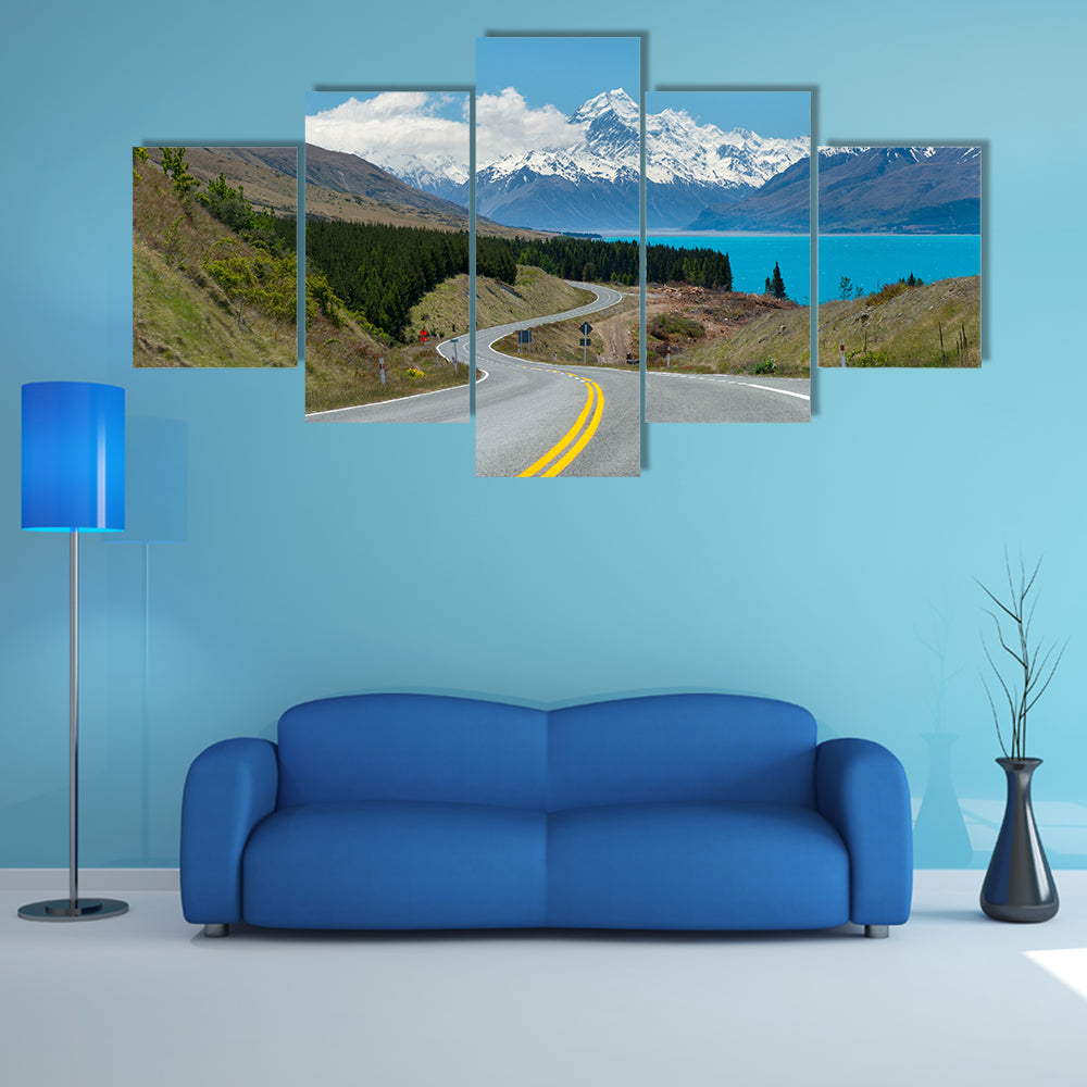 Mt. Cook In South Island New Zealand Multi Panel Canvas Wall Art