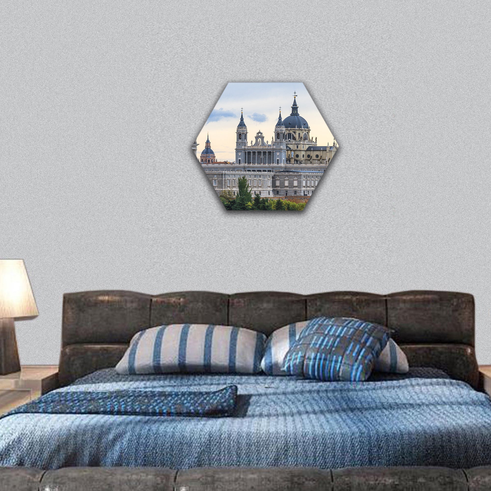 Almudena Cathedral, Madrid, Spain hexagonal canvas wall art