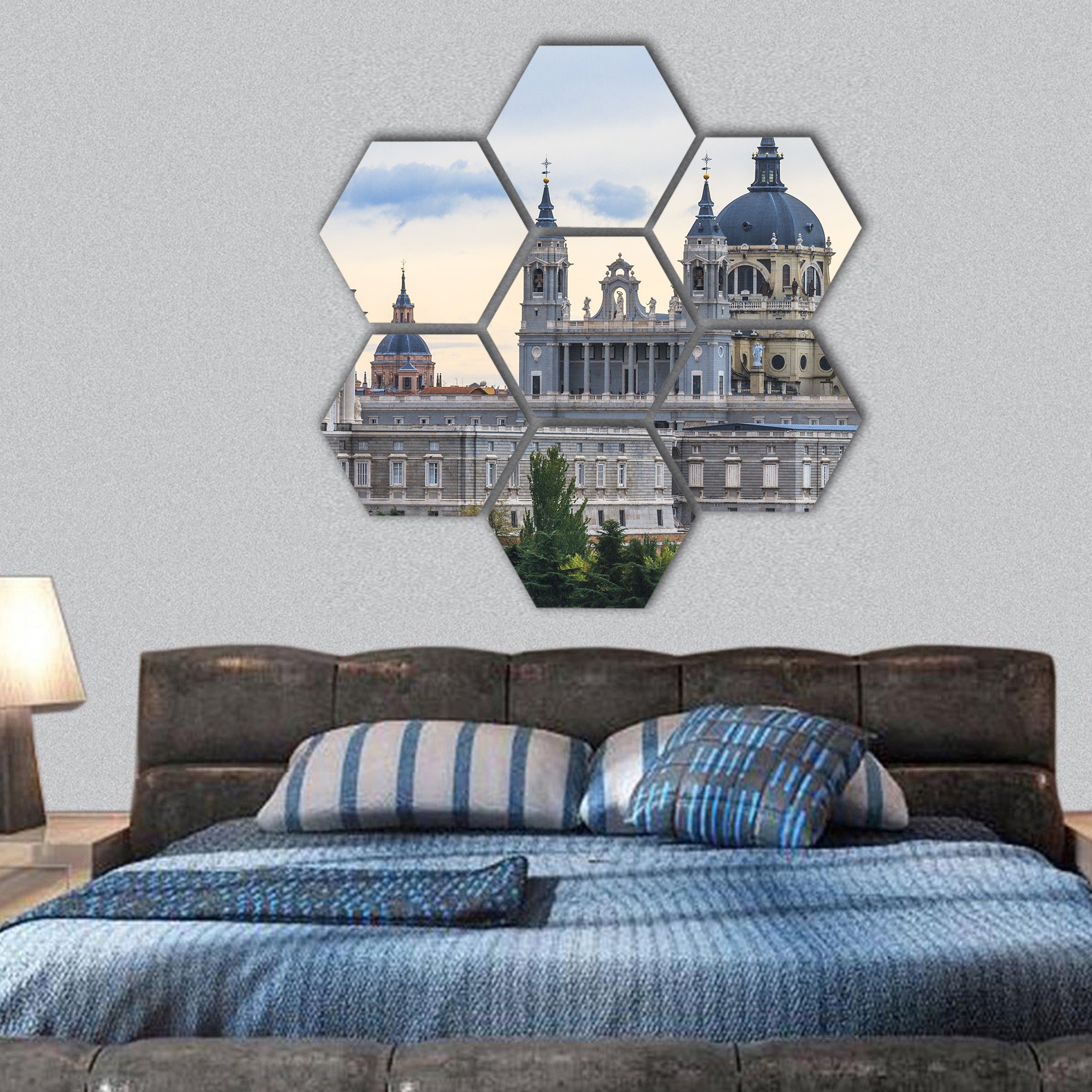 Almudena Cathedral, Madrid, Spain hexagonal canvas wall art