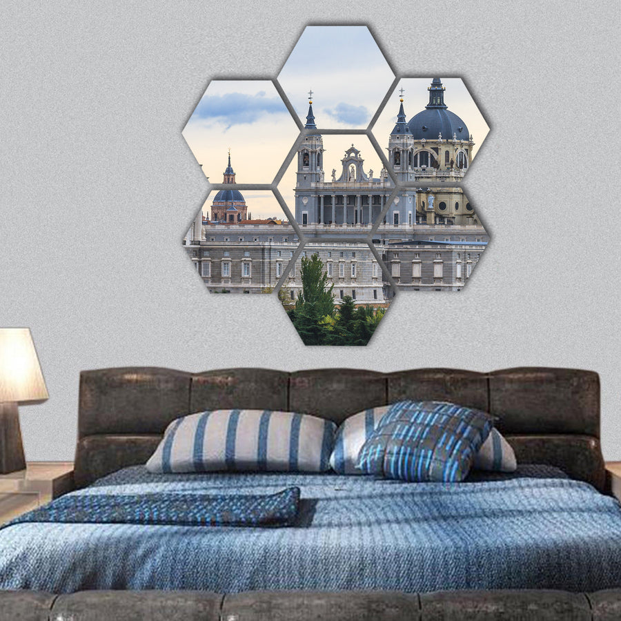 Almudena Cathedral, Madrid, Spain hexagonal canvas wall art