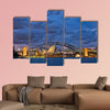 A view of Sydney Harbor Twilight multi panel canvas wall art