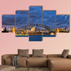 A view of Sydney Harbor Twilight multi panel canvas wall art