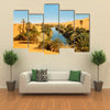 Umm al-Ma Lake - Idyllic Oasis In The Awbari Sand Sea, Sahara Desert, Libya, Multi Panel Canvas Wall Art