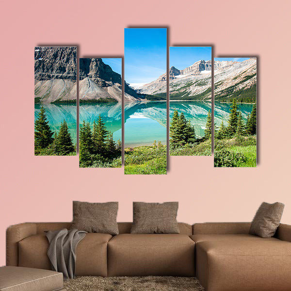 Bow Lake Panorama at the Icefield Parkway in Banff National Park wall art