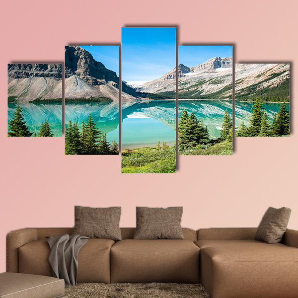 Bow Lake Panorama at the Icefield Parkway in Banff National Park wall art
