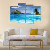 Landscape with swimming pool in Cadlao island multi panel canvas wall art