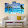 Landscape with swimming pool in Cadlao island multi panel canvas wall art