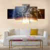 end of world, bright lightnings, armageddon Multi Panel Canvas Wall Art