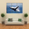 Humpback Whale Breaching Off Australian Coast Multi Panel Canvas Wall Art