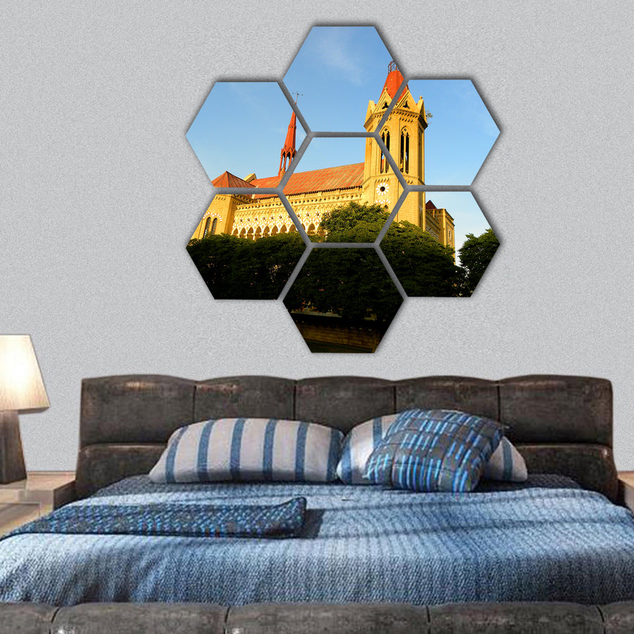 Karachi Free Hall in Pakistan hexagonal canvas wall art