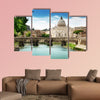 View on Tiber and St Peter Basilica in Vatican multi panel canvas wall art