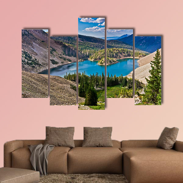 Lake Agnes is a popular hiking in the Colorado State Forrest State Park multi panel canvas wall art