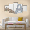 Eiffel tower covered with snow  Multi panel canvas wall art