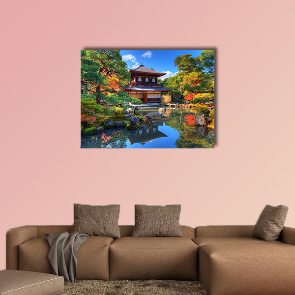 Ginkaku-ji, known as Temple of the Silver Pavilion, in Kyoto, canvas wall art