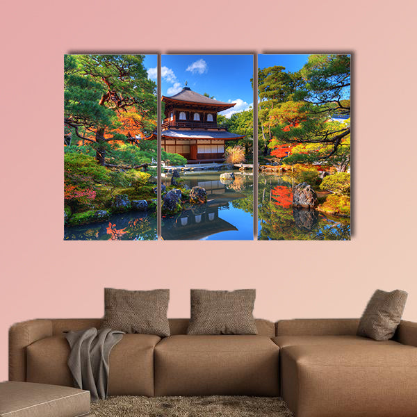 Ginkaku-ji, known as Temple of the Silver Pavilion, in Kyoto, canvas wall art
