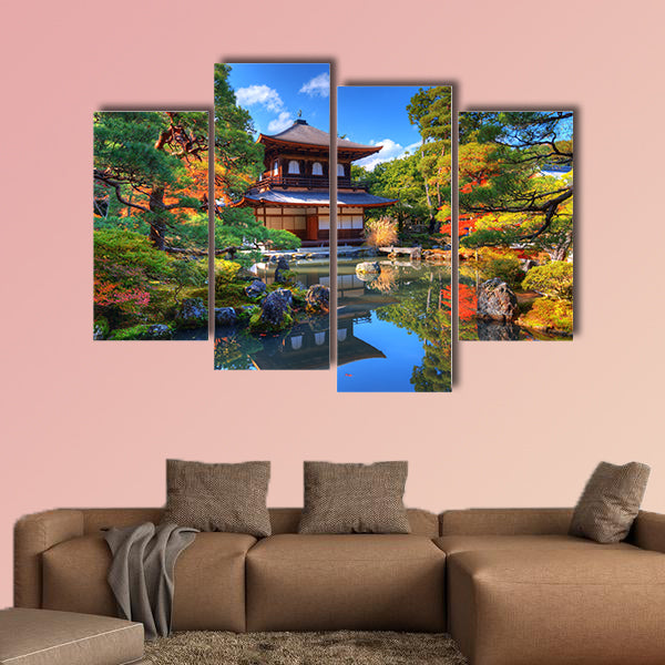Ginkaku-ji, known as Temple of the Silver Pavilion, in Kyoto, canvas wall art