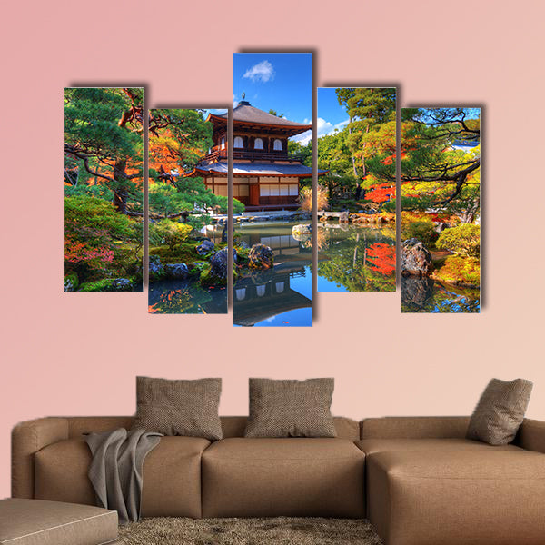 Ginkaku-ji, known as Temple of the Silver Pavilion, in Kyoto, canvas wall art