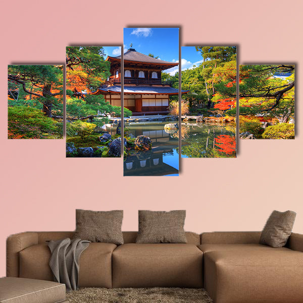 Ginkaku-ji, known as Temple of the Silver Pavilion, in Kyoto, canvas wall art