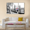 London cityscape, including tower bridge Multi panel canvas wall art