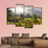 Beautiful summer landscape in the mountains multi panel canvas wall art