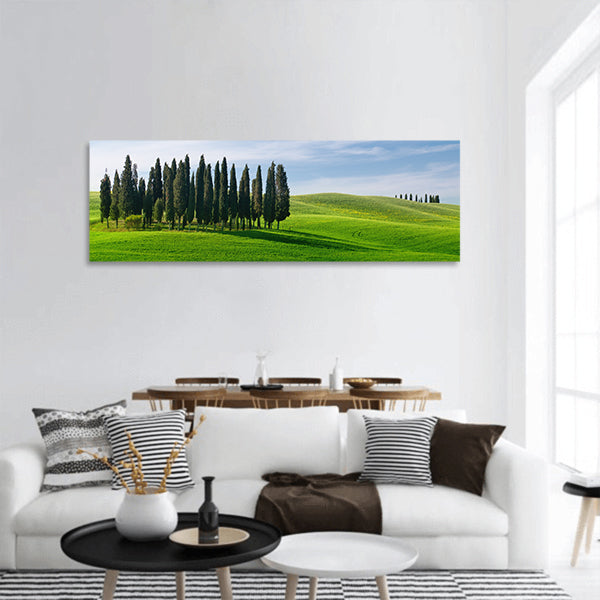 Landscape in Tuscany panoramic canvas wall art