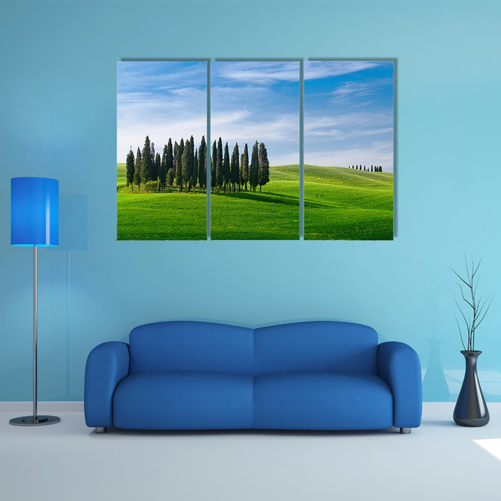 beautiful view of Landscape in Tuscany multi panel canvas wall art