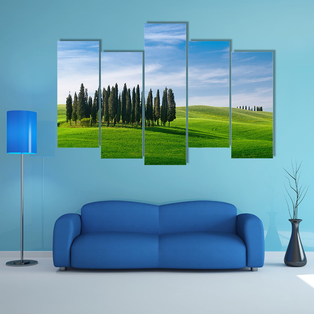 beautiful view of Landscape in Tuscany multi panel canvas wall art