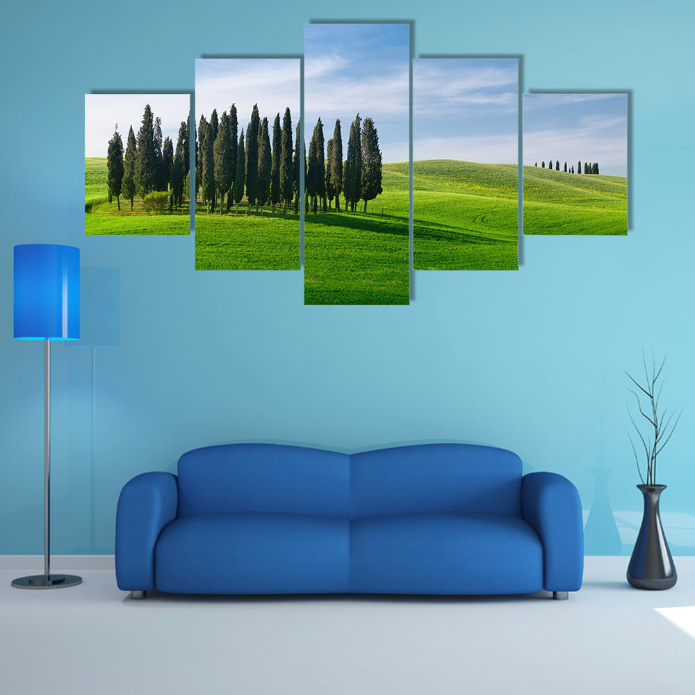 beautiful view of Landscape in Tuscany multi panel canvas wall art