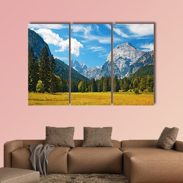 Swiss Alps summer mountain landscape Multi panel canvas wall art