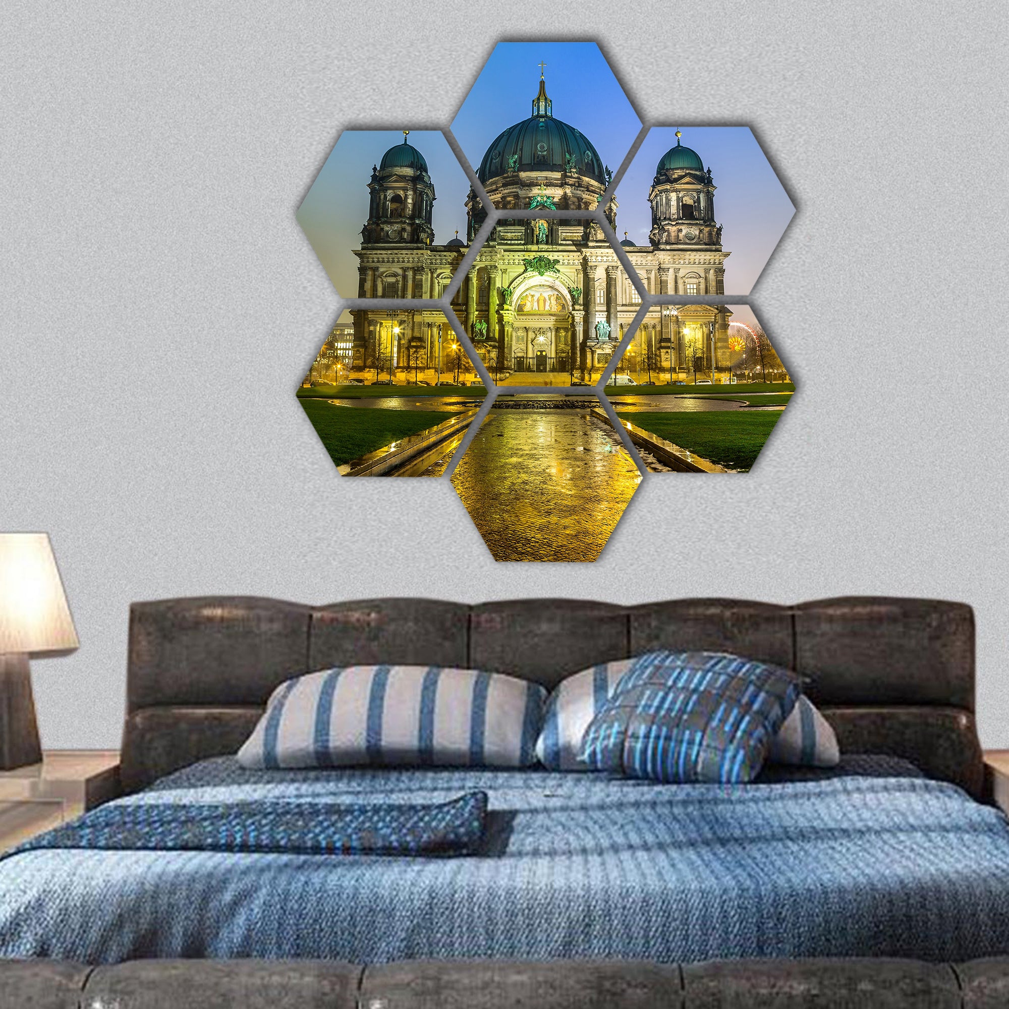 Berliner Dom ,Supreme Parish and Cathedral Church in Berlin hexagonal canvas wall art