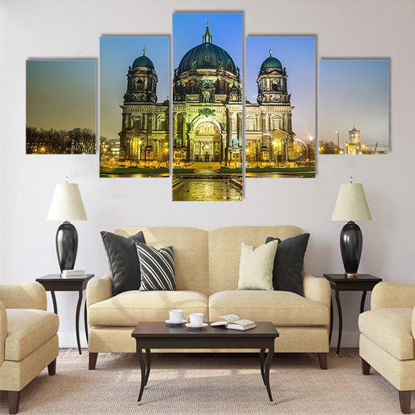 Berliner Dom Cathedral Church Multi Panel Canvas Wall Art