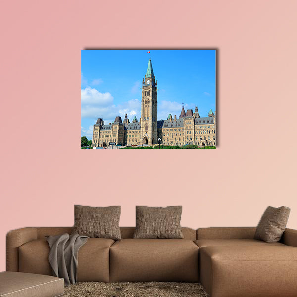 Parliament Hill building close up in Ottawa, Canada multi panel canvas wall art