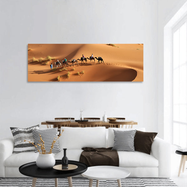 Sahara desert of morocco in Africa panoramic canvas wall art