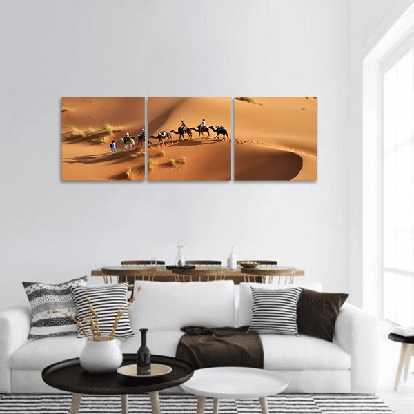 Sahara desert of morocco in Africa panoramic canvas wall art