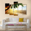 Sunrise on Caribbean beach Multi panel canvas wall art