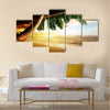 Sunrise on Caribbean beach Multi panel canvas wall art