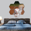 Baseball on the Infield Chalk Line with the Base hexagonal canvas wall art