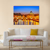 Night view at St Peter s Cathedral Multi panel canvas wall art