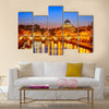 Night view at St Peter s Cathedral Multi panel canvas wall art